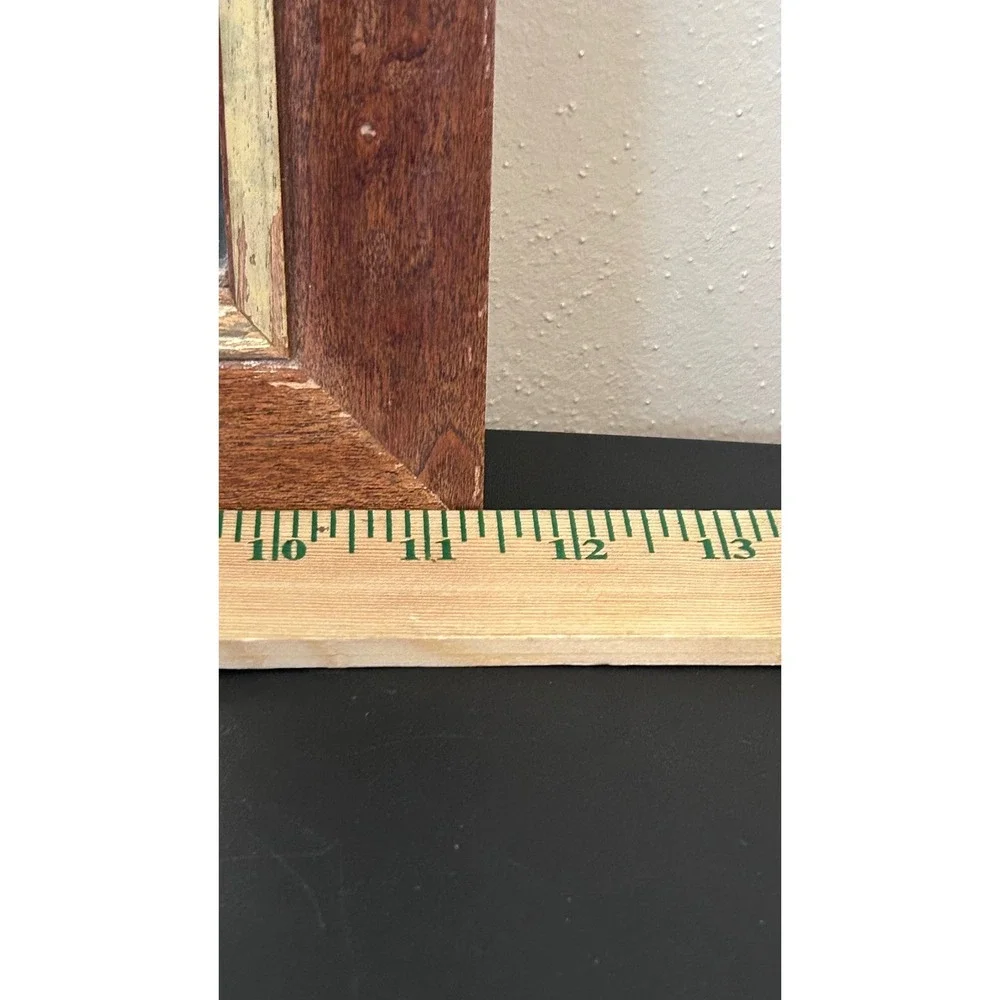 Laura Ashley Eyewear Wood Frame‎ Countertop Mirror Gold Trim Vintage Display